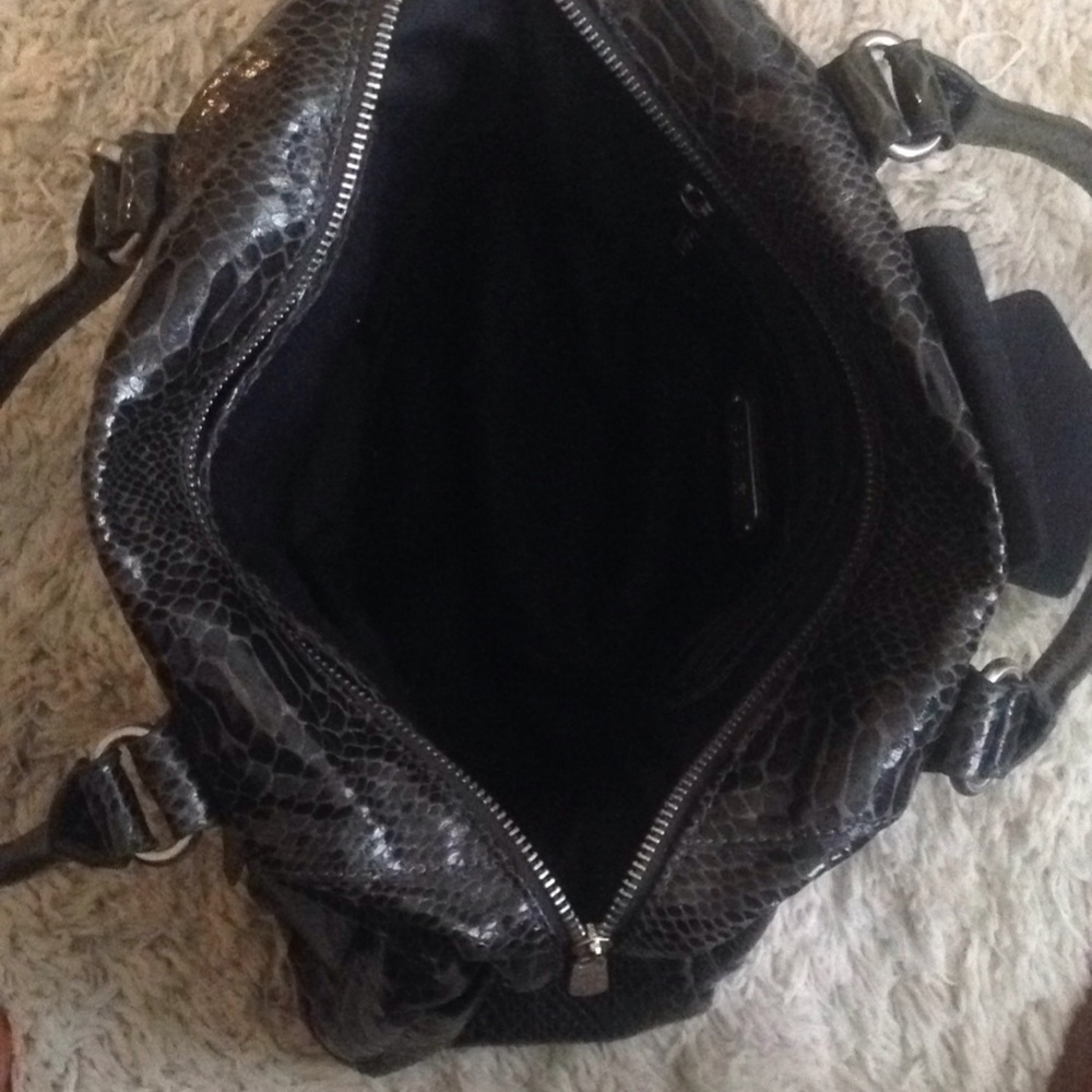 Y2k Botkier For Target Gray Snakeskin Satchel - image 3